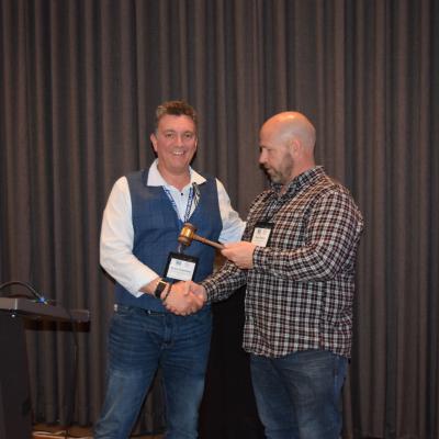 Kevin Tony Passing Gavel